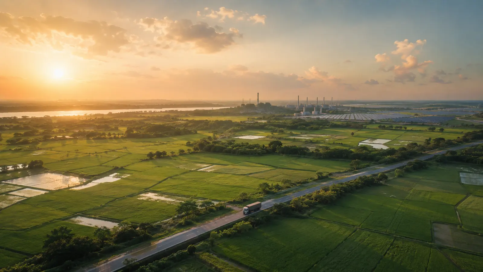 Purbasha's operations across Bangladesh: factory, owned fleet, and fields.